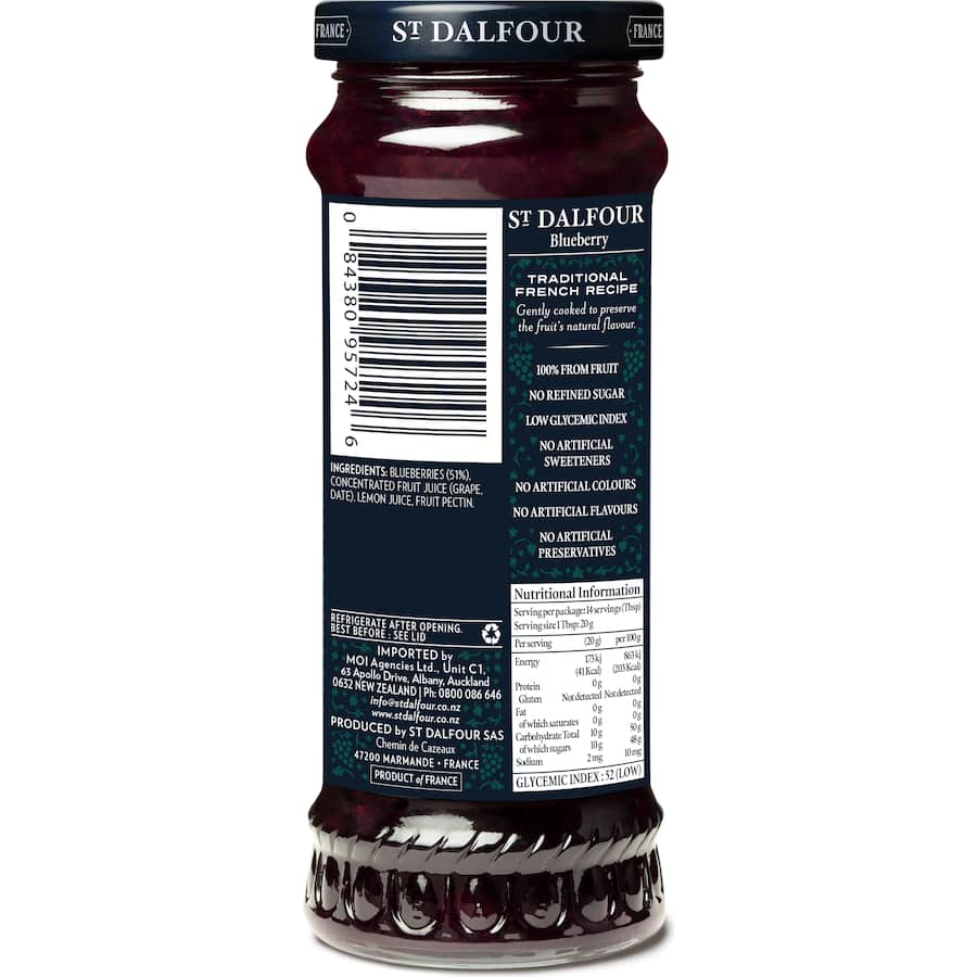 St Dalfour Jam Wild Blueberry 284g
