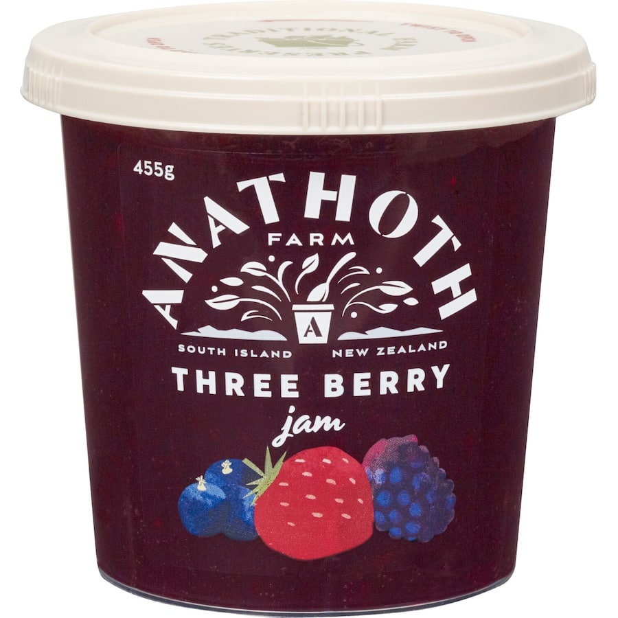 Anathoth Farm Mixed Berry Jam 3 Berries Ptl 455g