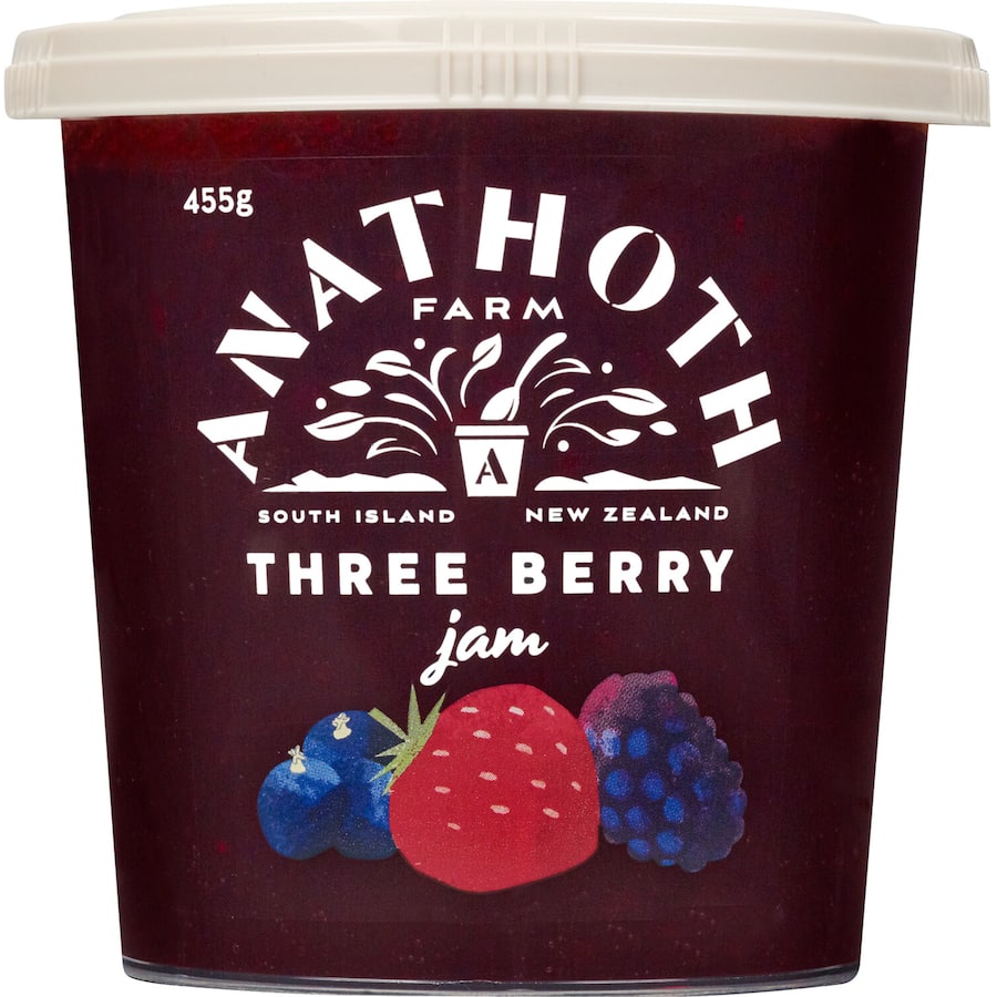 Anathoth Farm Mixed Berry Jam 3 Berries Ptl 455g
