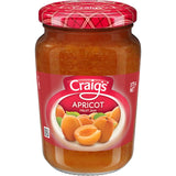 Craigs Fruit Jam Apricot Jar 375g