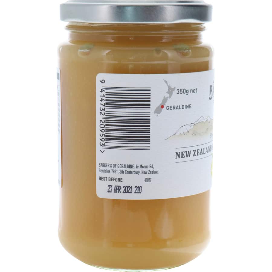 Barkers Lemon Curd New Zealand Jar 350g
