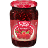 Craigs Fruit Jam Raspberry Jar 375g
