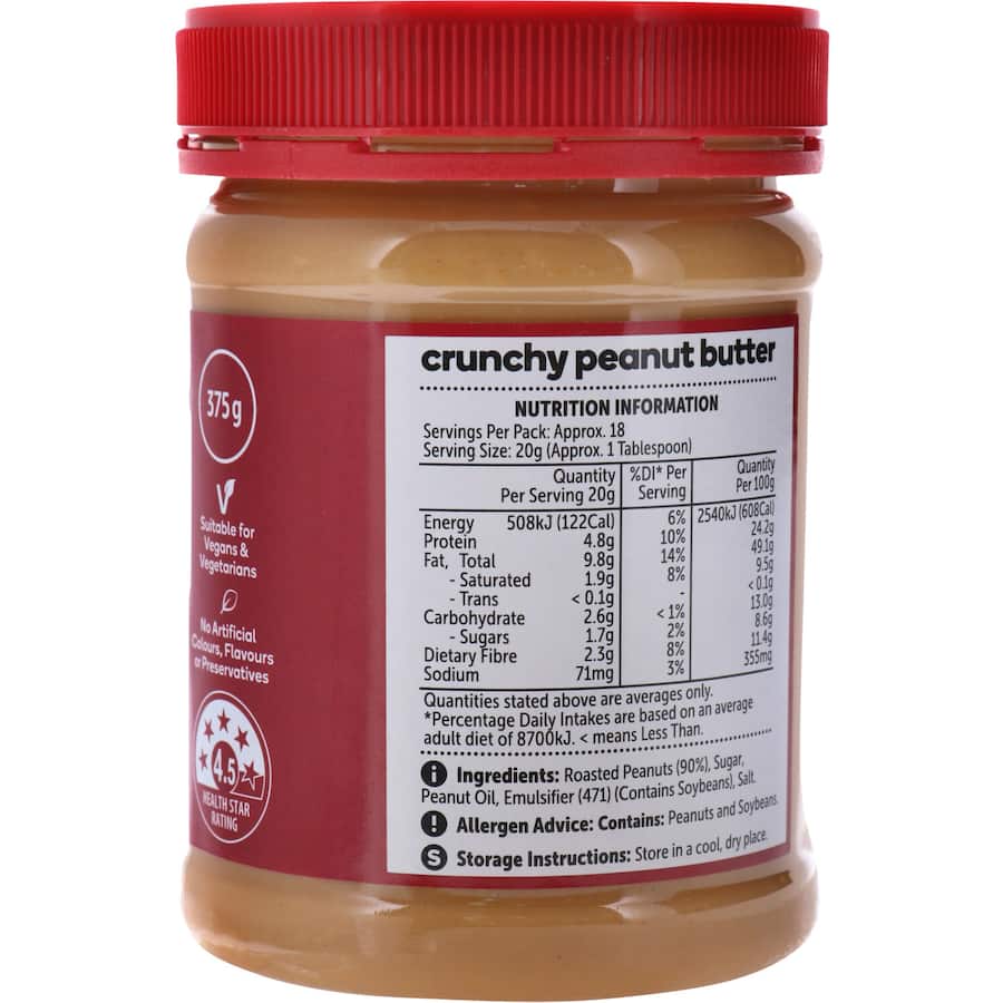 Essentials Peanut Butter Crunchy 375g