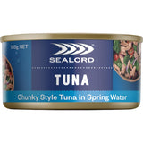 Sealord Tuna Chunky Style In Spring Water Tear tab can 185g
