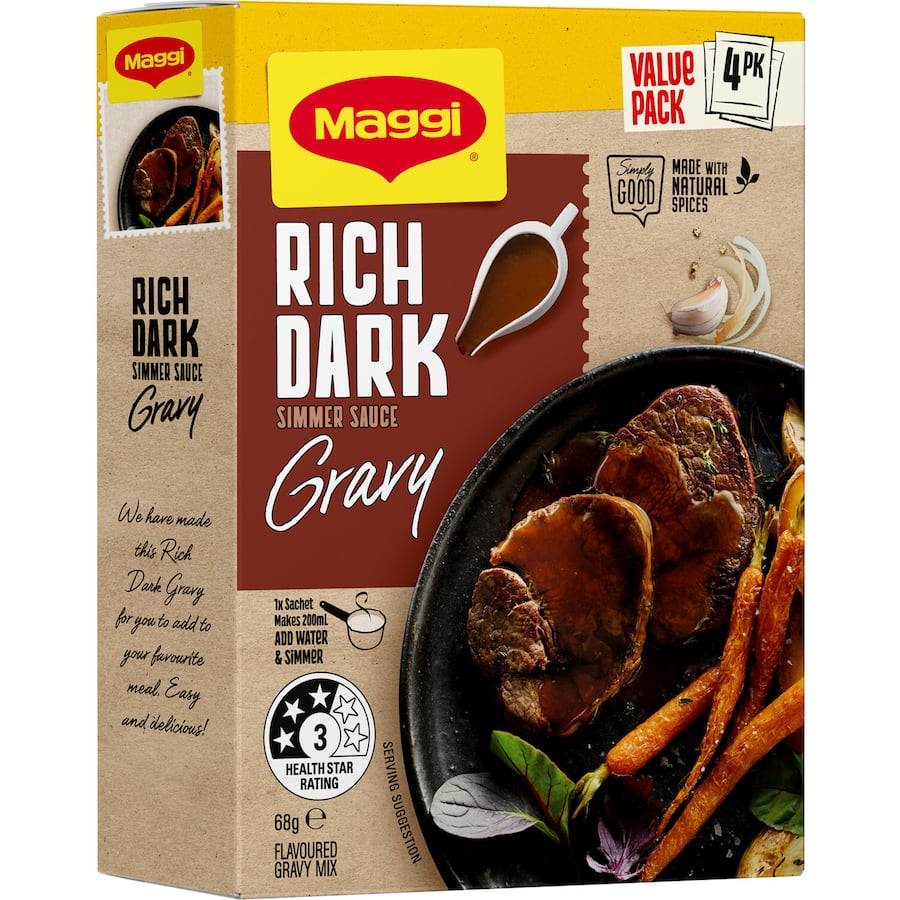 Maggi Instant Gravy Mix Rich Dark 4 pack 68g