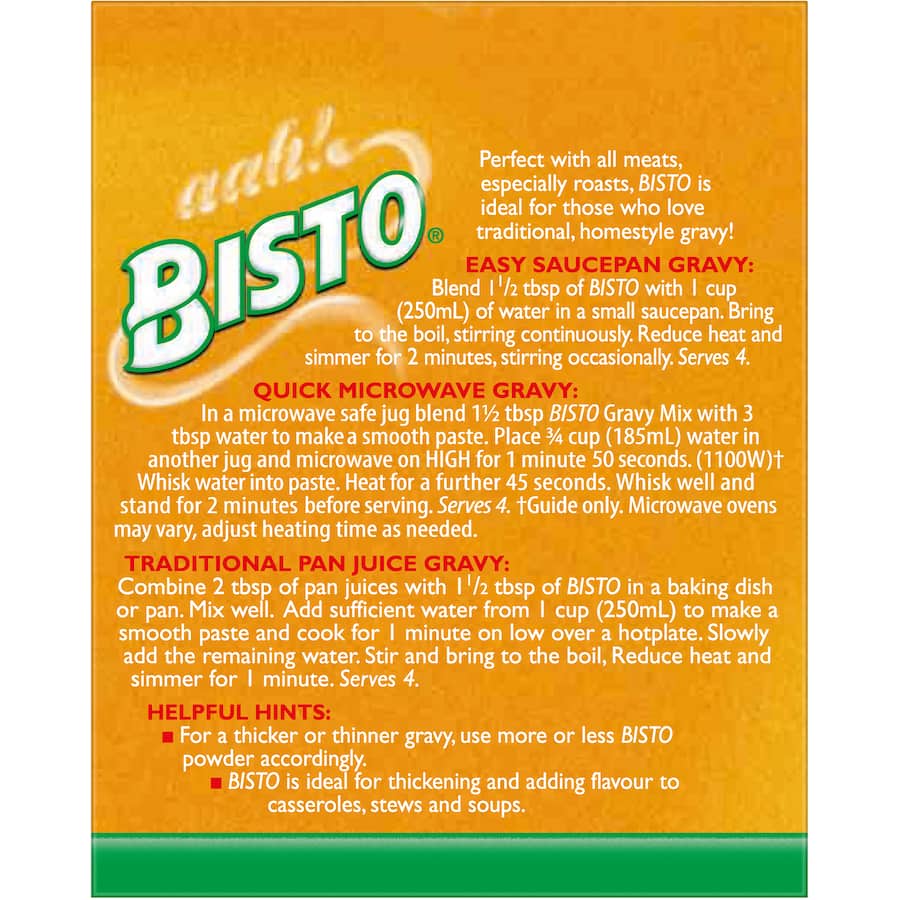Bisto Gravy Mix Light Brown Box 200g