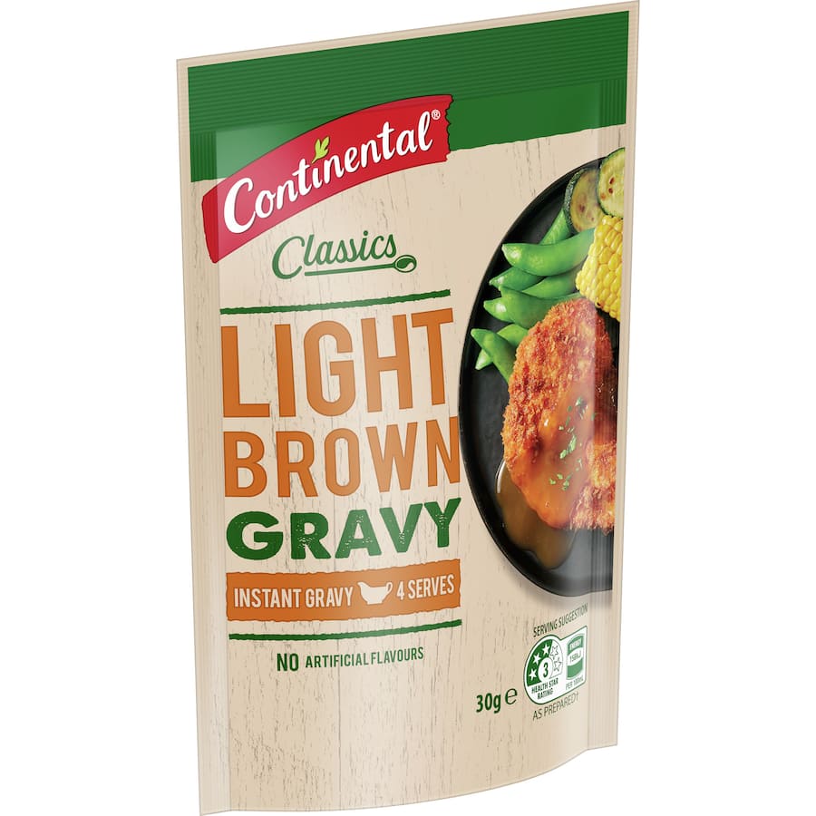 Continental Instant Gravy Mix Light Brown Sachet 30g