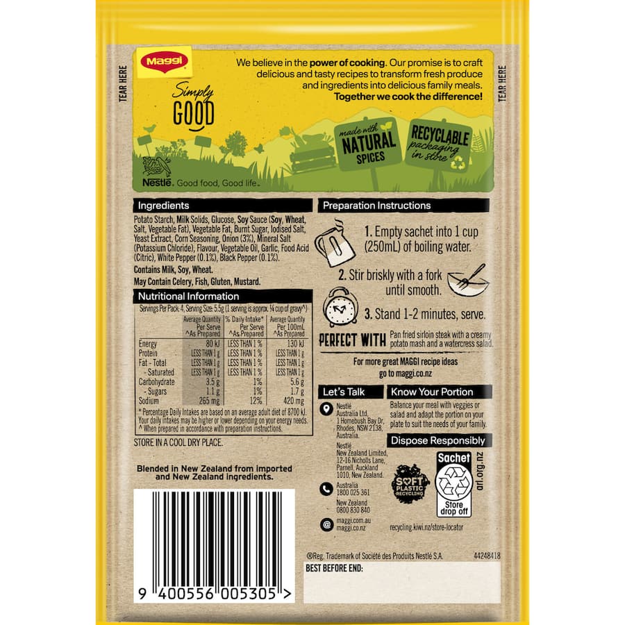 Maggi Instant Gravy Mix Rich Meat Sachet 22g