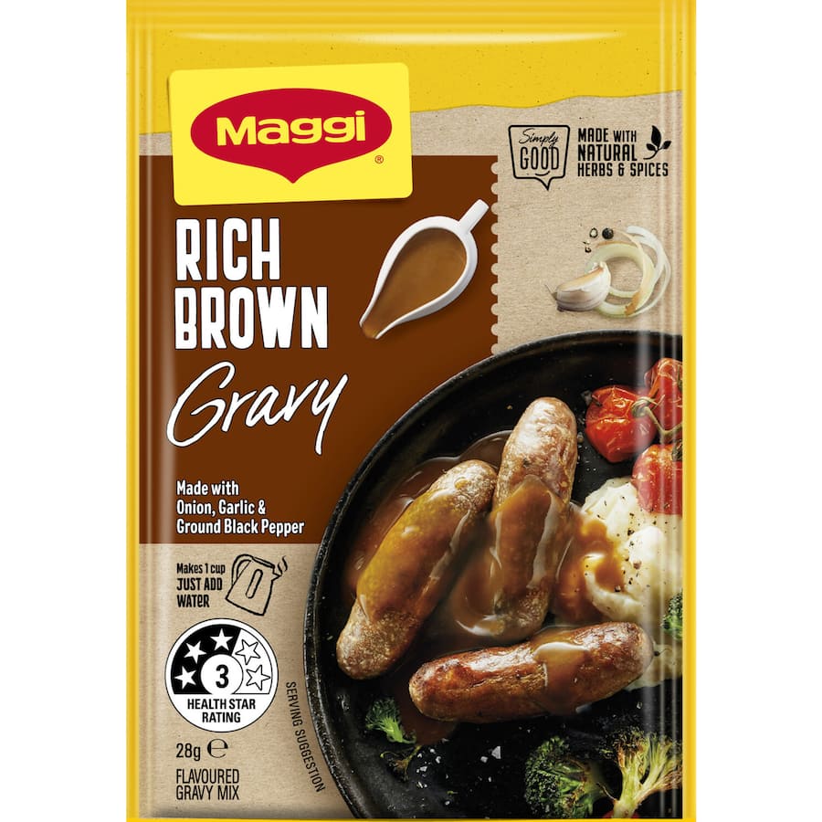 Maggi Instant Gravy Mix Rich Brown Sachet 28g