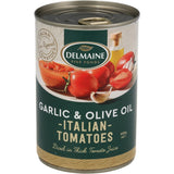 Delmaine Diced Tomatoes With Garlic & Olve Oil Can 400g
