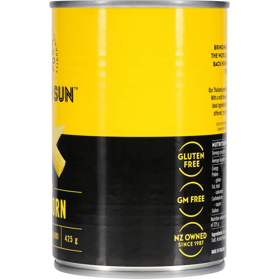 Golden Sun Corn Whole Baby Gluten Free Can 425g