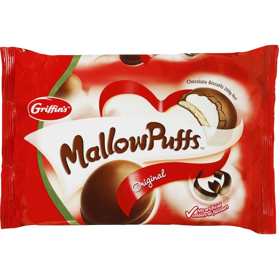 Griffins Mallowpuffs Chocolate Biscuits Original 200g