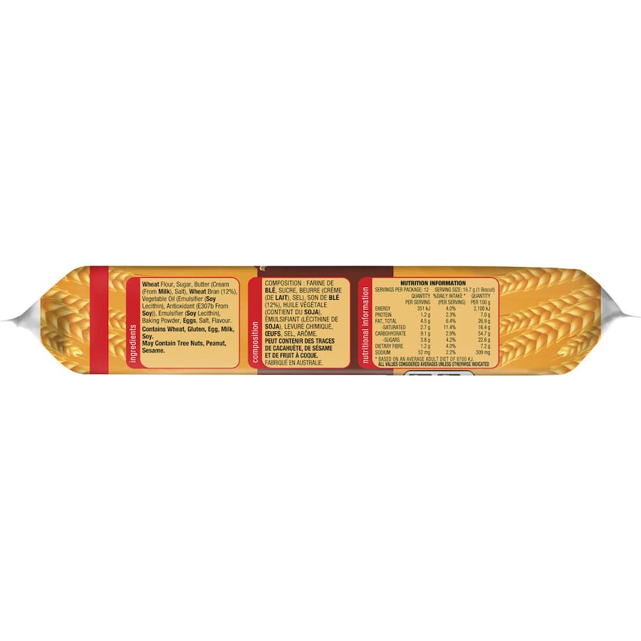 Arnotts Plain Biscuits Holbran Pkt 200g