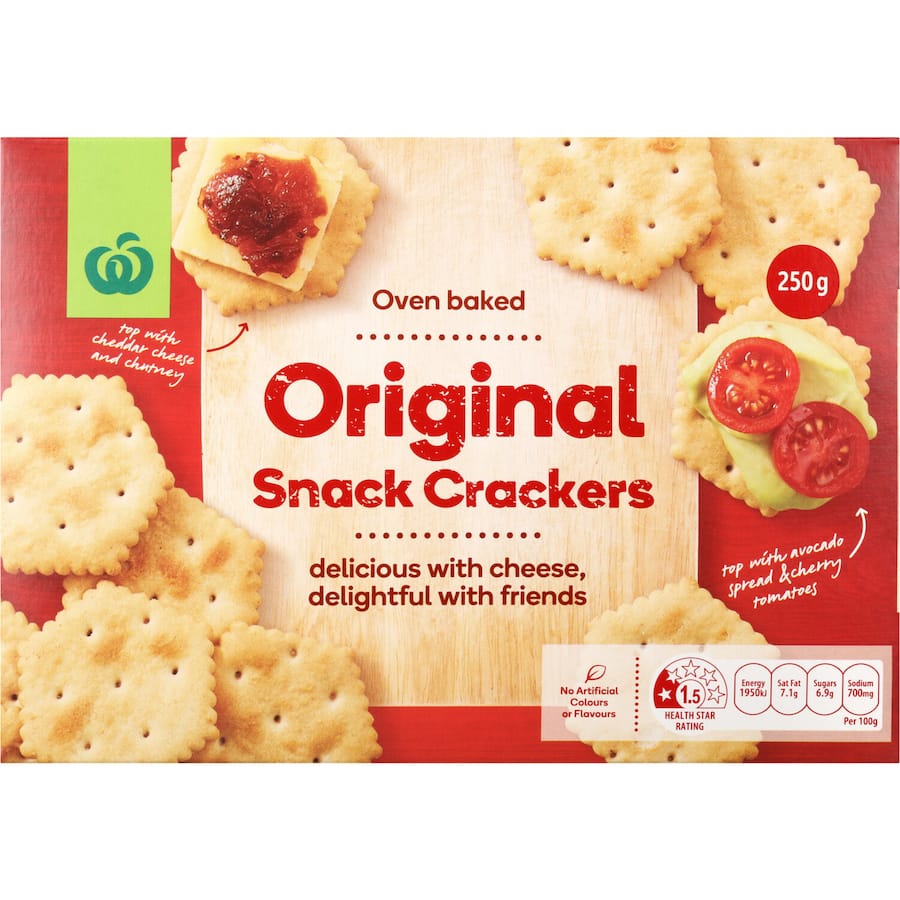 Woolworths Crackers Original 250g