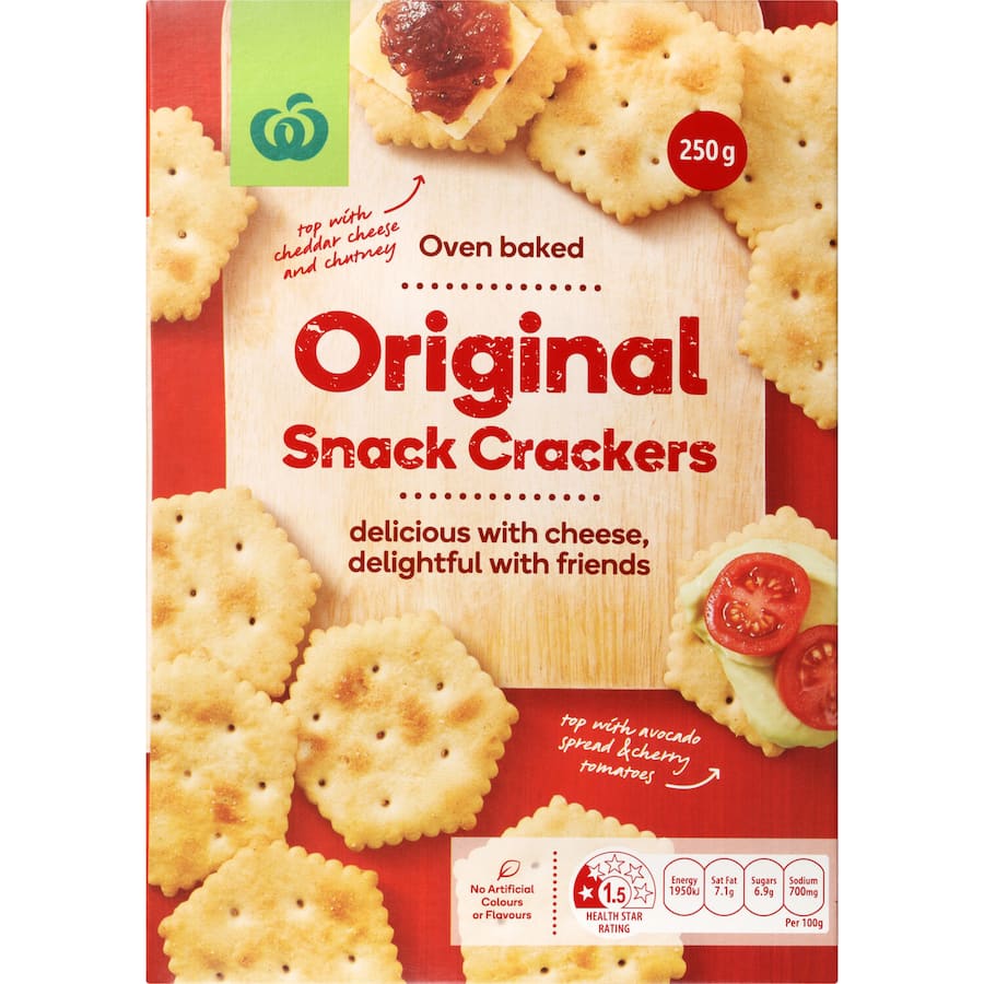 Woolworths Crackers Original 250g