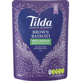 Tilda Steamed Rice Brown Basmati Pouch 250g