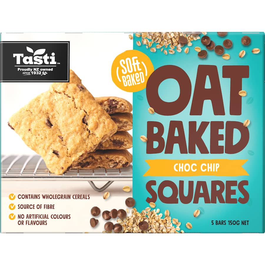 Tasti Oat Bars Choc Chip 5pk 150g