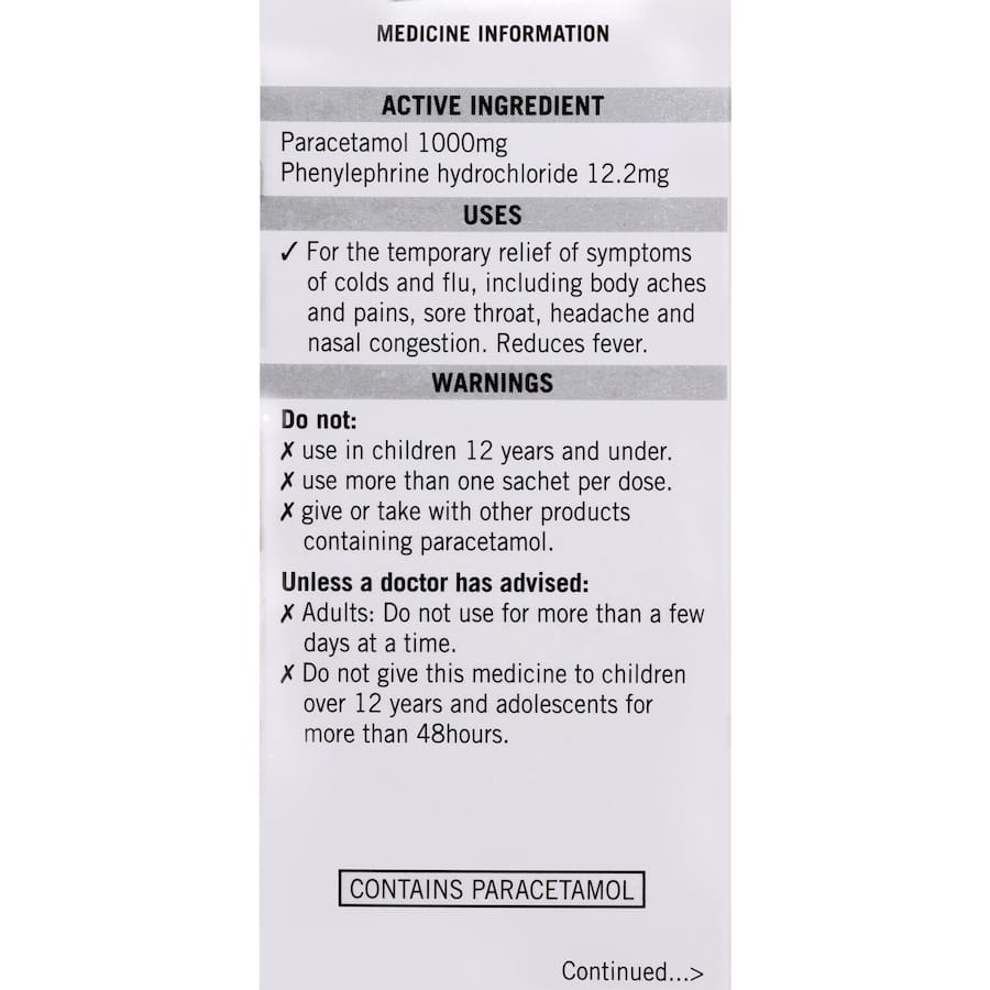 Lemsip Max Decongestant Cold & Flu Blackcurrant Hot Drink Sachets 10pack