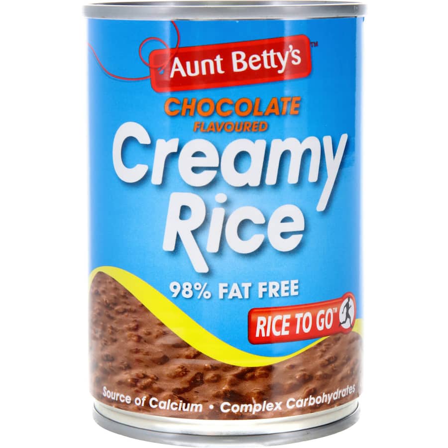 Aunt Bettys Rice 2 Go Creamed Rice Chocolate Creamy Rice Can 440g