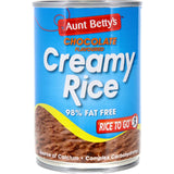 Aunt Bettys Rice 2 Go Creamed Rice Chocolate Creamy Rice Can 440g