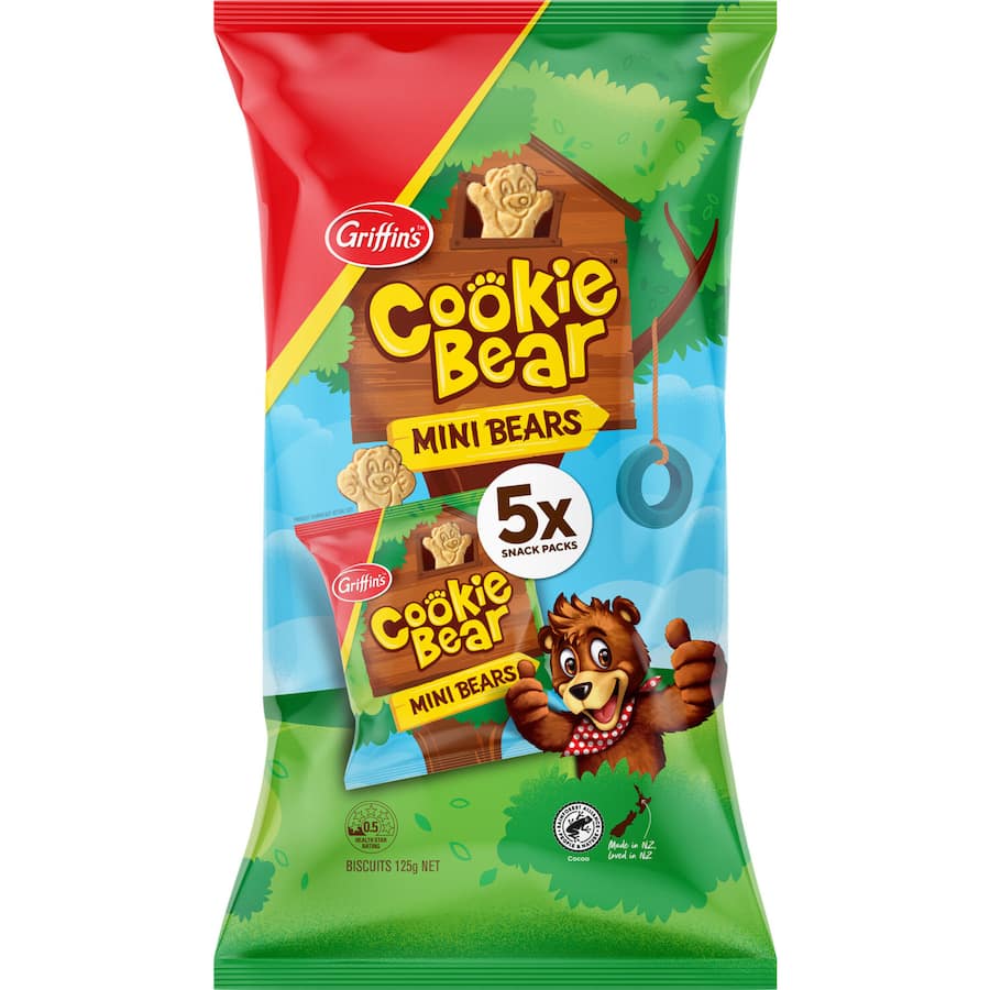 Griffin's Cookie Bear Biscuits Cookies 5pk 125g