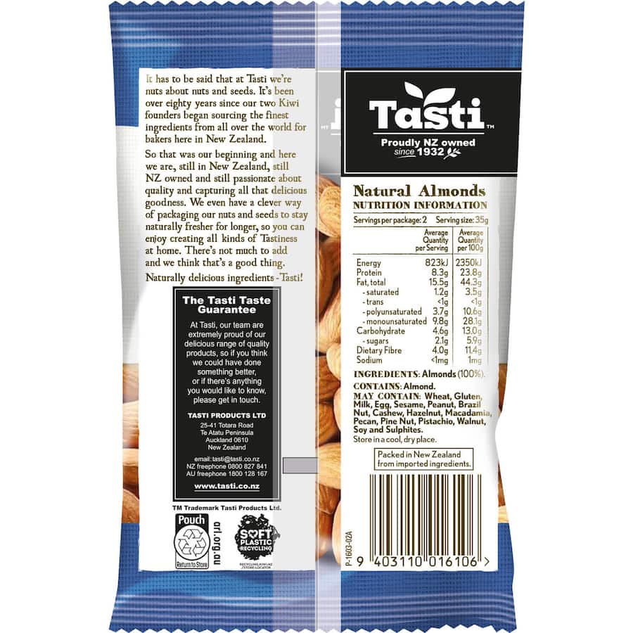 Tasti Almonds Dessert Whole Pkt 70g