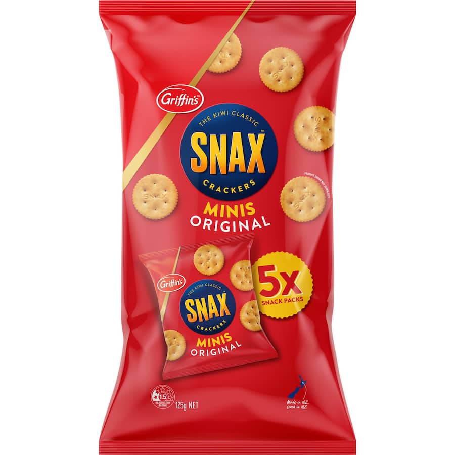 Griffin's Snax Crackers Minis Original 125g 5pack