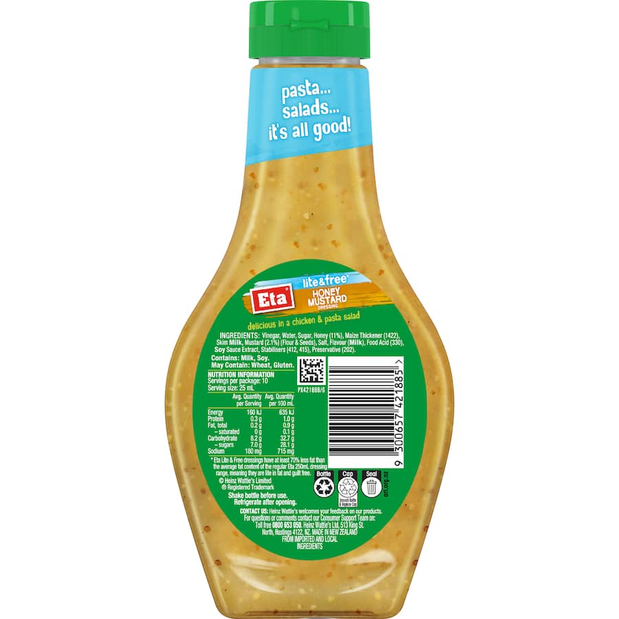 Eta Dressing Lite & Free* Honey Mustard 250mL