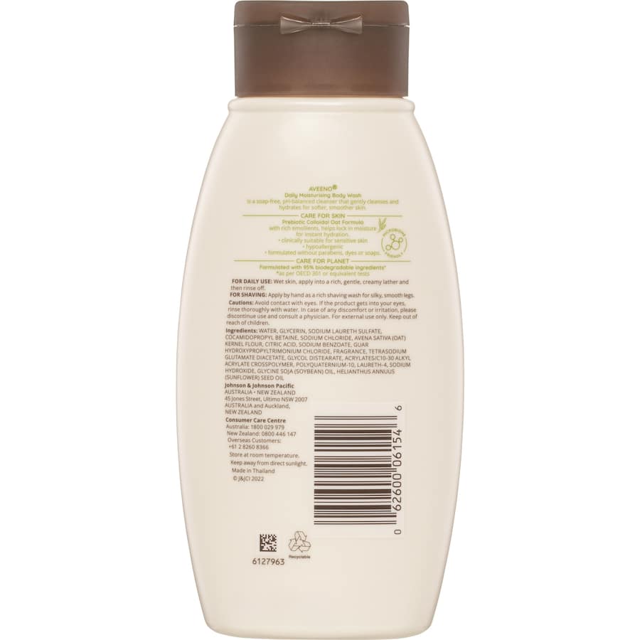 Aveeno Active Naturals Body Wash Daily Moisturising Bottle 354mL