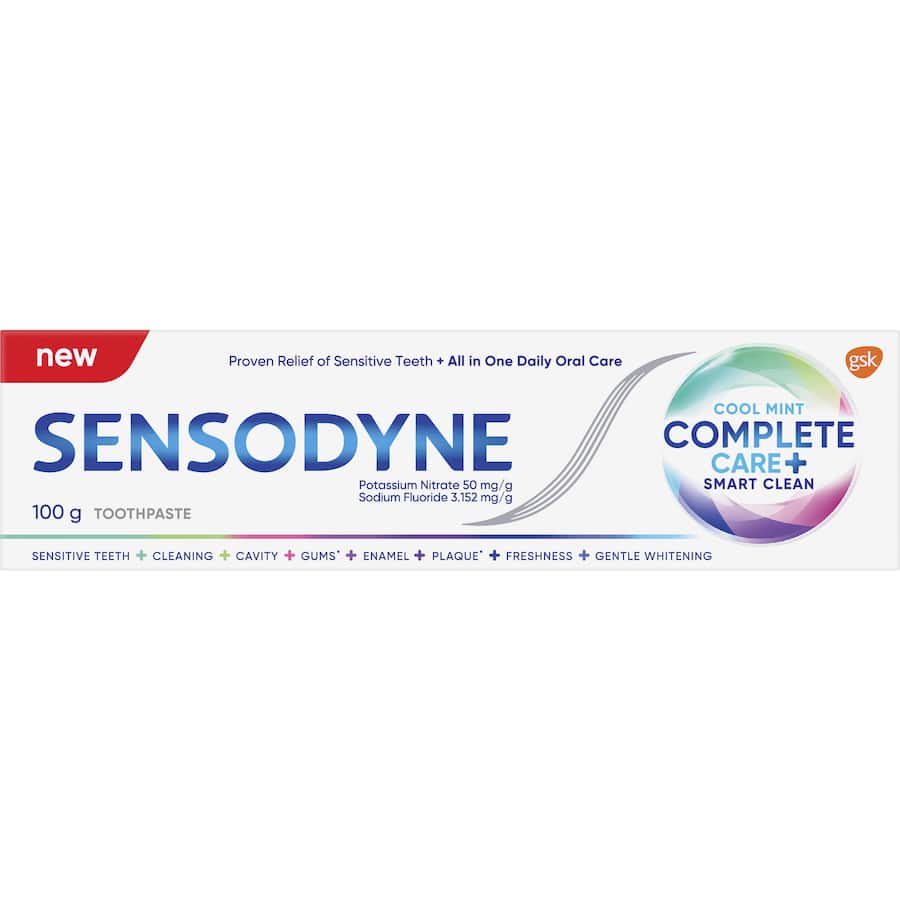 Sensodyne Sensitive Teeth Toothpaste Extra Fresh Complete Care And Smart Clean 100g