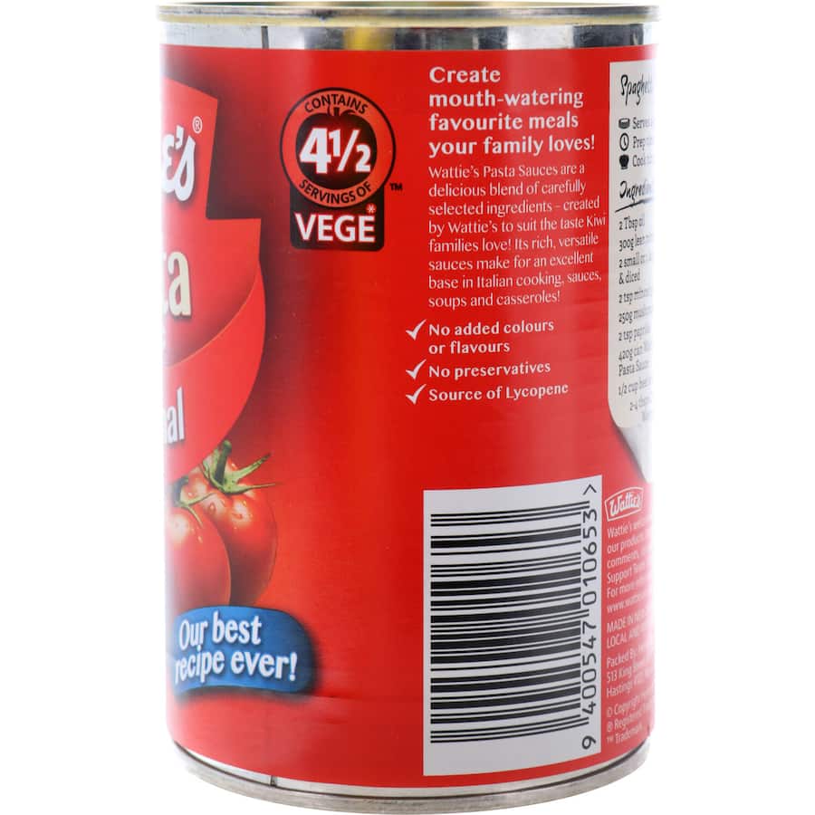 Wattie's Pasta Sauce Original 420g