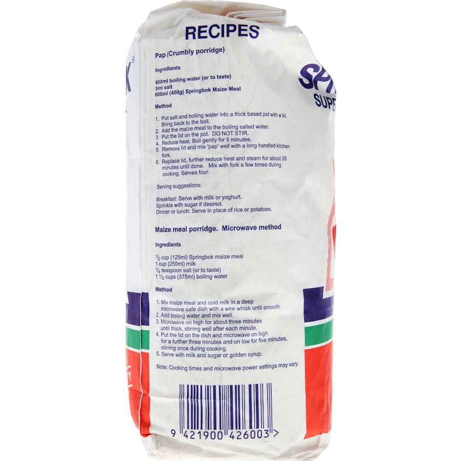 Springbok Maize Meal  2.25kg