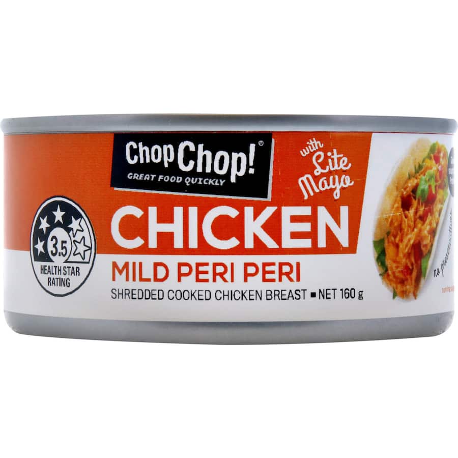 Chop Chop! Canned Chicken Mild Peri Peri Tear tab can 160g
