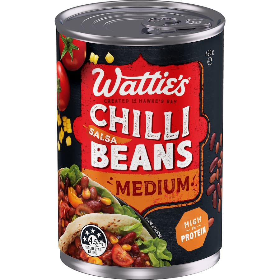 Watties Salsa Chilli Beans Medium  420g