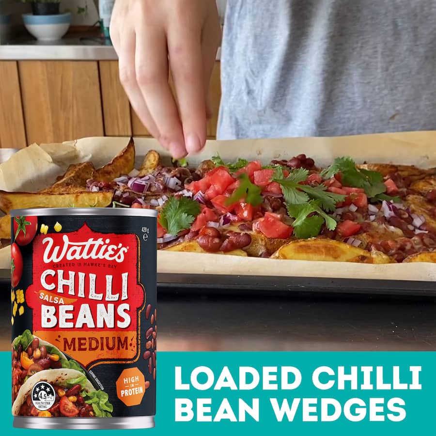 Watties Salsa Chilli Beans Medium  420g