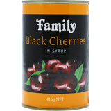Family Black Cherries In Syrup 415g