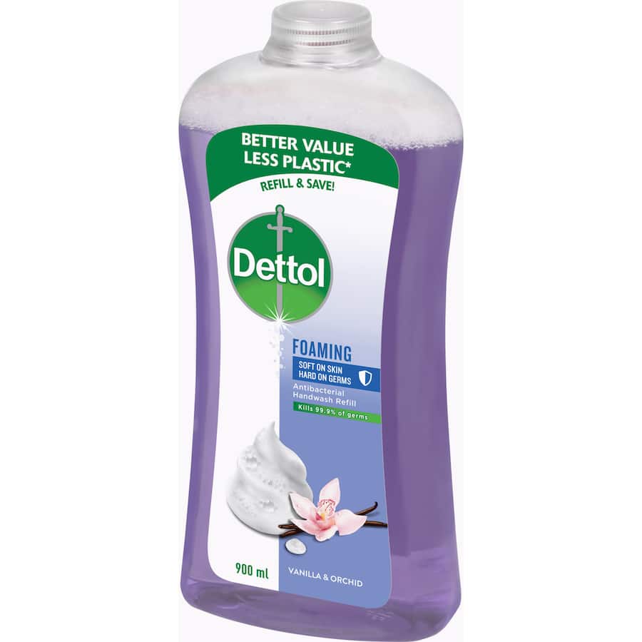 Dettol Foaming Hand Wash Vanilla & Orchid Refill 900mL