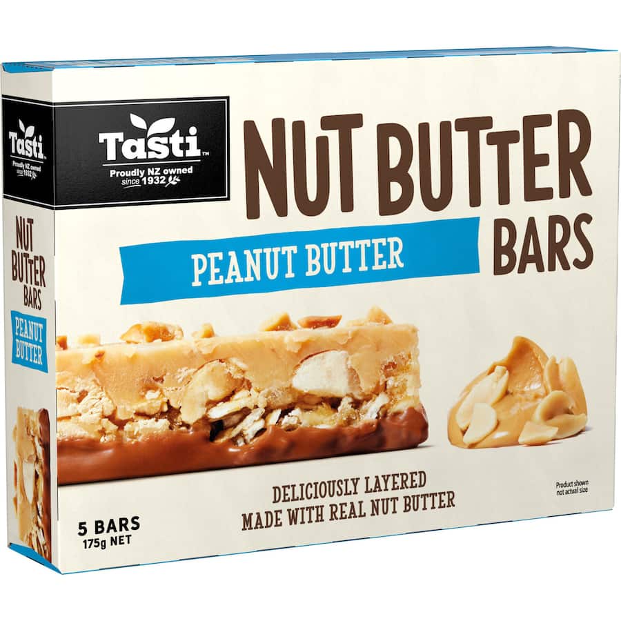 Tasti Nut Bars Peanut Butter 5pk 175g