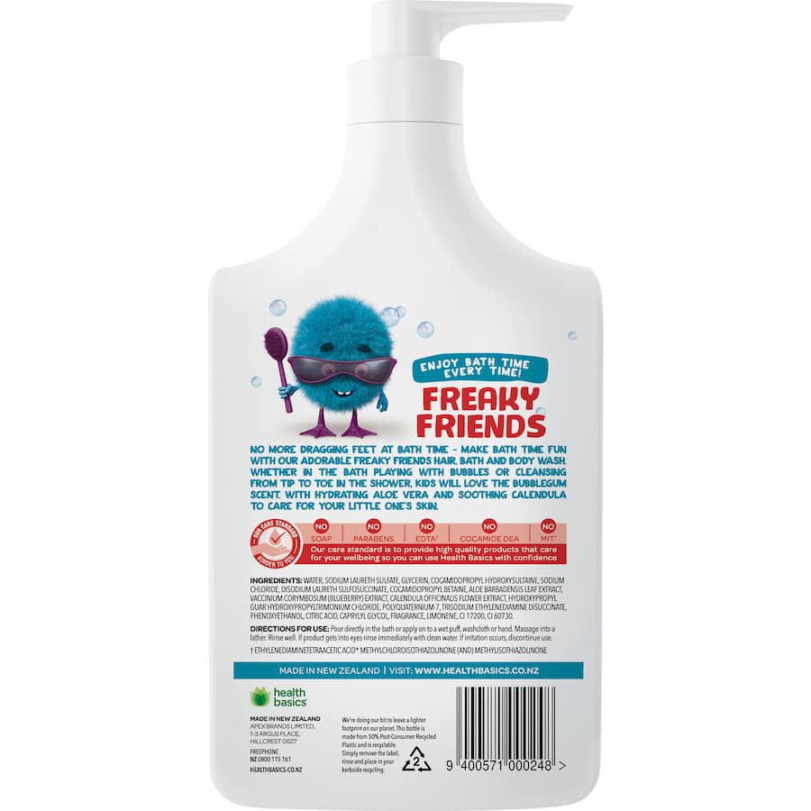 Health Basics Body Wash Freaky Friends 950mL