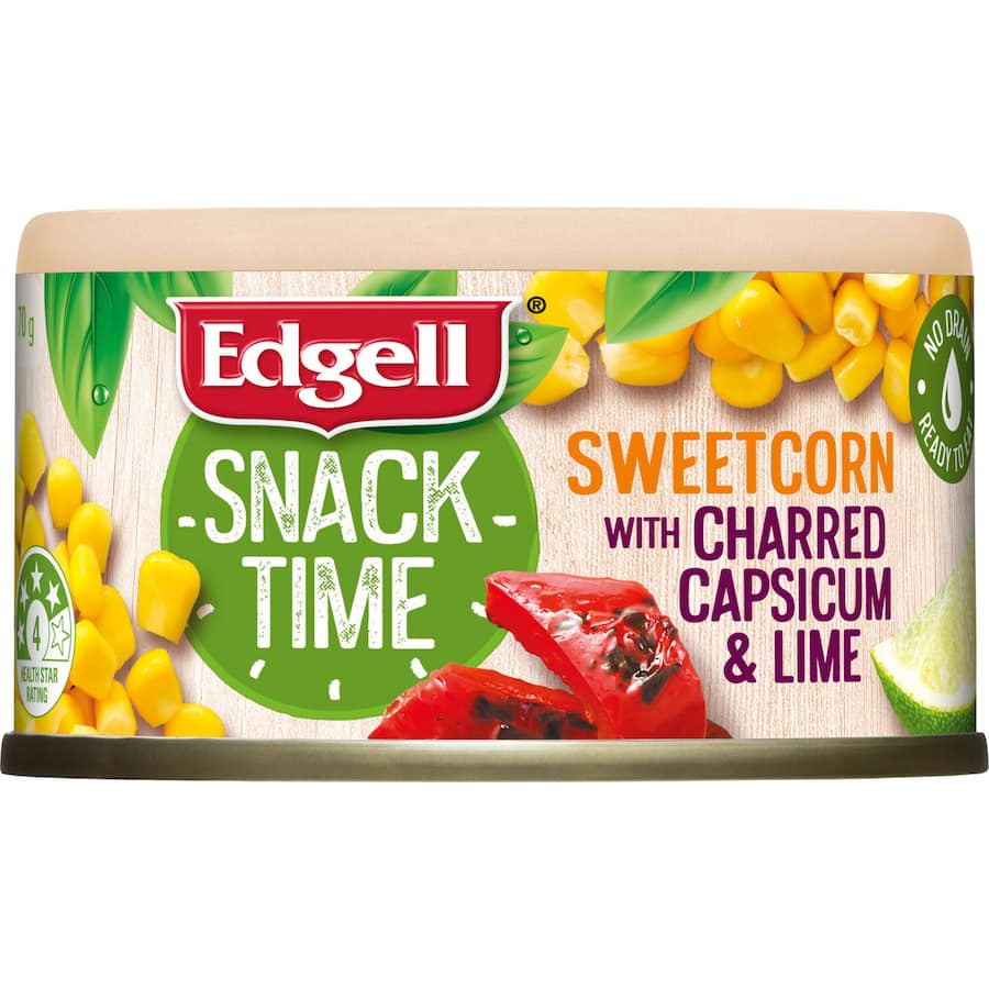 Edgell Snacktime Mixed Veges Corn And Capsicum With Lime 70g