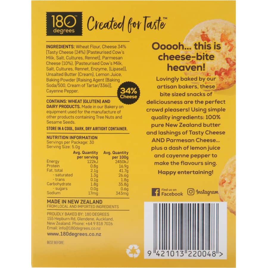 180 Degrees Crackers Cheese Bites 150g