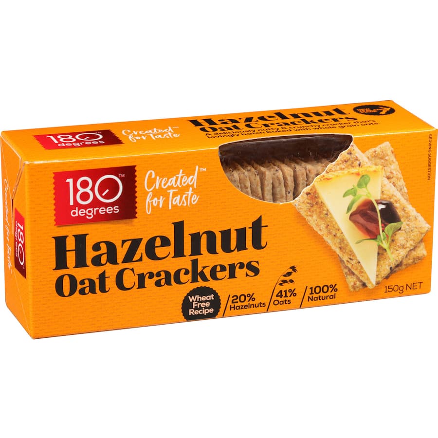 180 Degrees Crackers Oat Hazelnut 150g