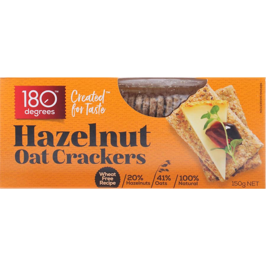 180 Degrees Crackers Oat Hazelnut 150g
