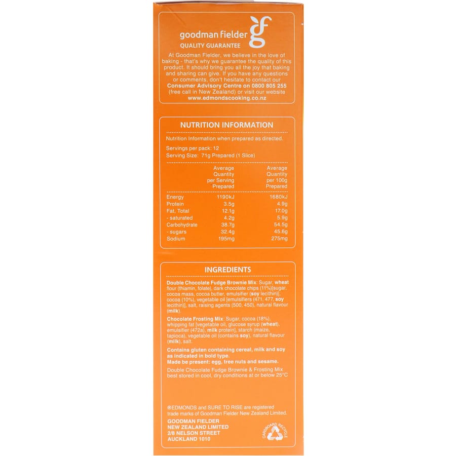Edmonds Brownie Mix Choc Fudge Brownie 560g