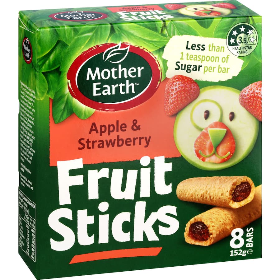 Mother Earth Fruit Sticks Apple & Strawberry 8pk 152g