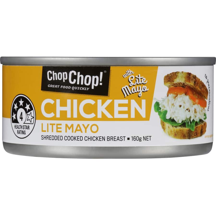 Chop Chop Canned Chicken Lite Mayo Tear tab can 160g
