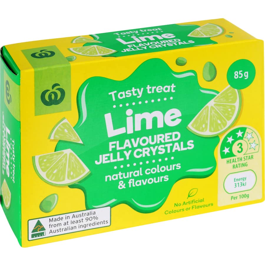 Woolworths Jelly Crystals Lime Flavoured 85g