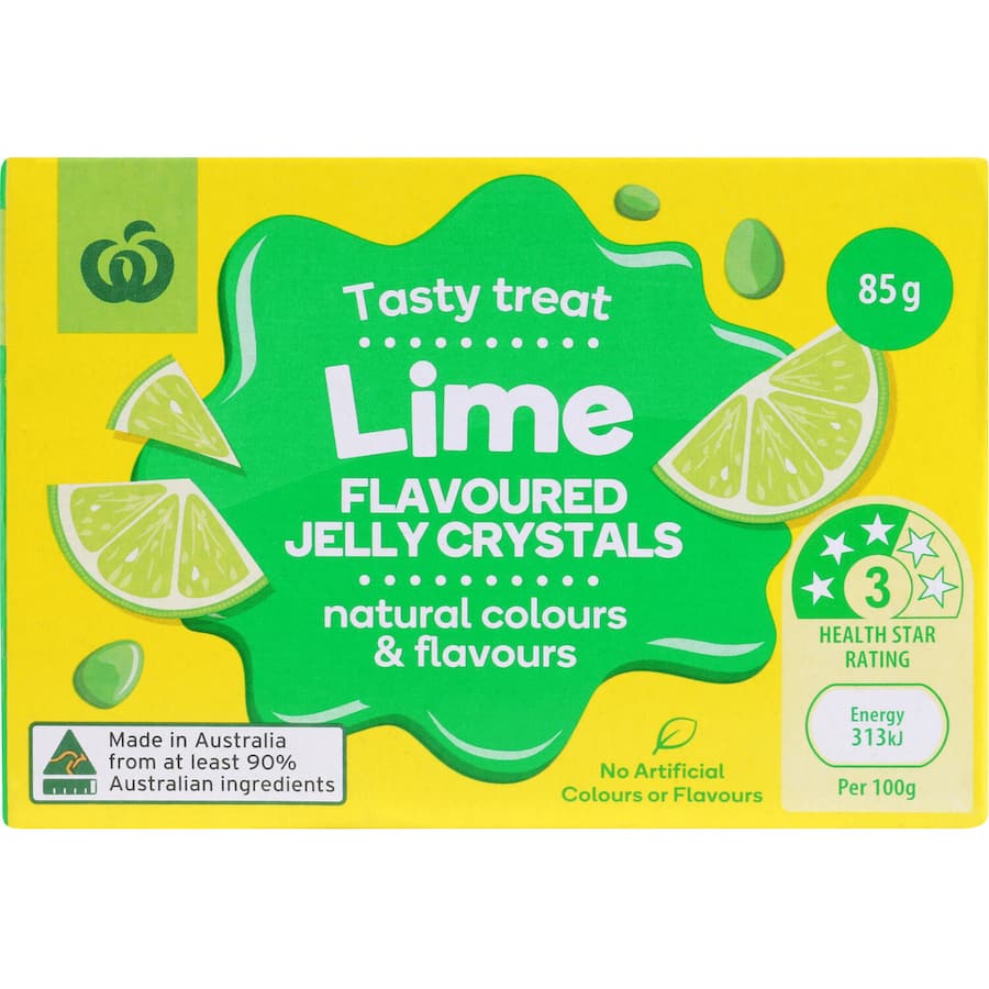 Woolworths Jelly Crystals Lime Flavoured 85g