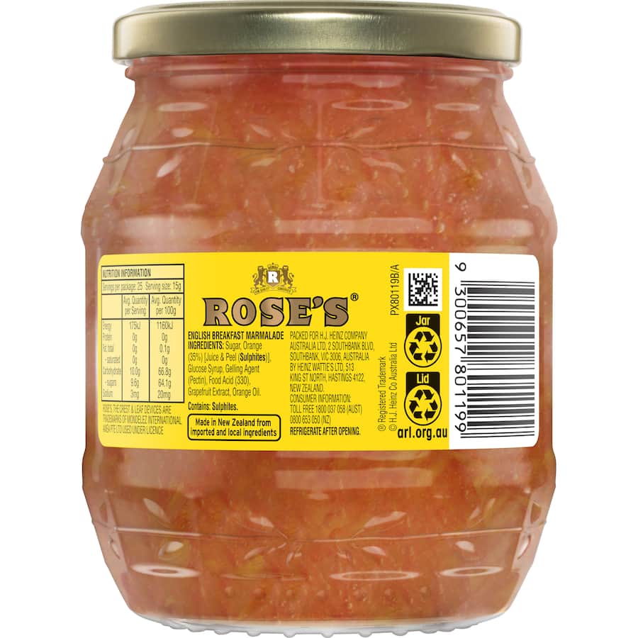 Rose's Marmalade English Breakfast Jar 375g