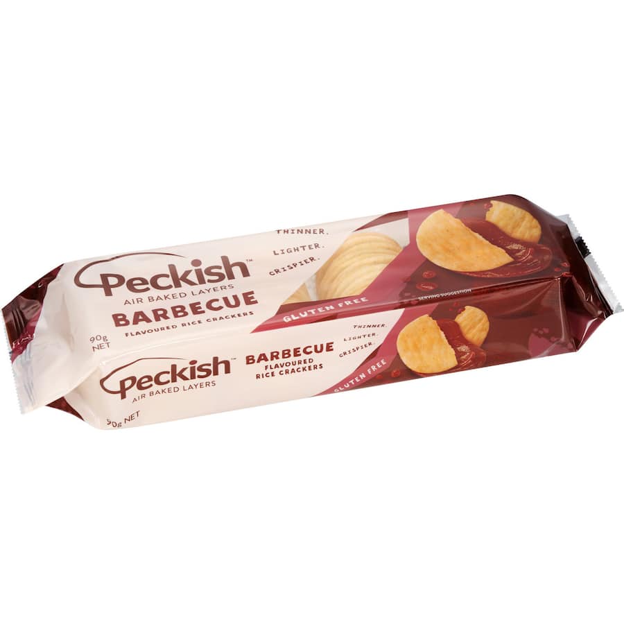 Peckish Rice Crackers Barbeque Flavoured 90g